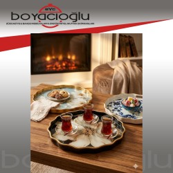 SİMDEKO LÜX CAM DESENLİ TEPSİ