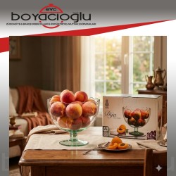 AMS DİJA AYAKLI MEYVELİK SUNUMLUK CAM KASE 24CM