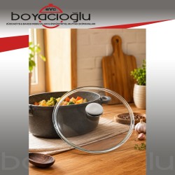 POLOCHEF PYREX KULPLU YEDEK CAM KAPAK 24CM