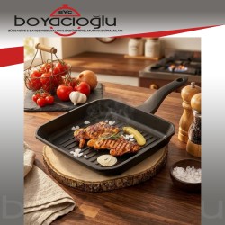 POLOCHEF DÖKÜM KARE IZGARA TAVA 28XCM