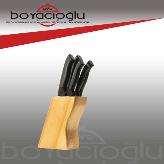 PİRGE 38410 ECCO BLOKLU BIÇAK SETİ 5Lİ PİRGE 38410 ECCO BLOKLU BIÇAK SETİ 5Lİ