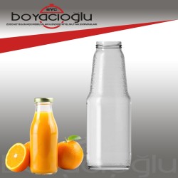 CAM MEYVE SUYU ŞİŞESİ KAPAKLI(53mm) 1000cc