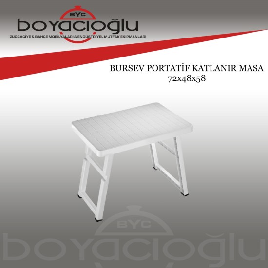 BURSEV PORTATİF KATLANIR SEHPA 72x48x58 BURSEV PORTATİF KATLANIR SEHPA 72x48x58