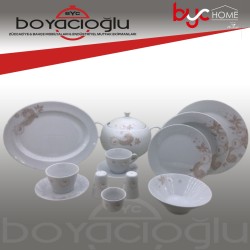 HEDERA GÜRAL YEMEK TAKIMI 58PRÇ ÇİÇEKLİ
