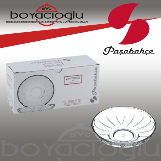 54451 PAŞABAHÇE GRAVÜRLÜ ÇAY TABAK  (KL72)