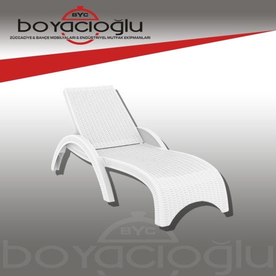 SİESTA FIJI RATTAN ŞEZLONG BEYAZ SİESTA FIJI RATTAN ŞEZLONG BEYAZ