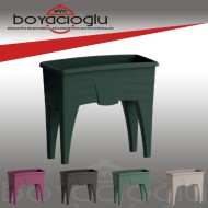 SERİNOVA AB02 AYAKLI BAHÇE SAKSI 60LT