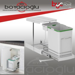 ACERO TELESKOPİK RAYLI DOLAP İÇİ ÇÖP 16+1