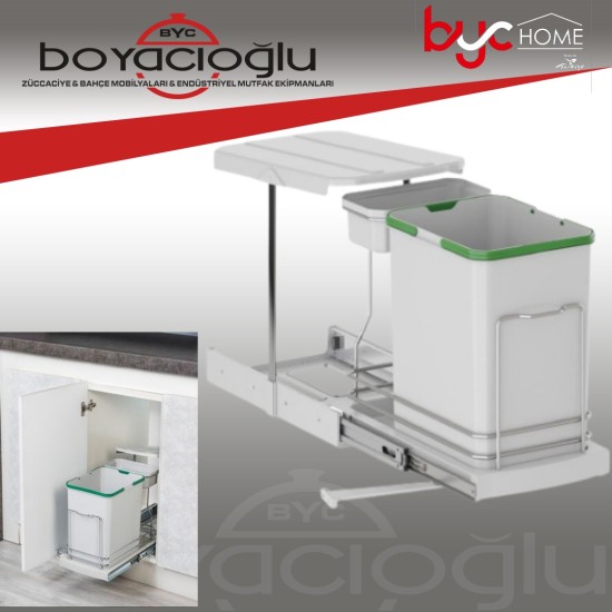 ACERO TELESKOPİK RAYLI DOLAP İÇİ ÇÖP 16+1