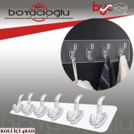 ACERO-20665 5LI ŞEFFAF YAPIŞKAN ASKI