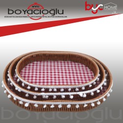 ACERO-30226 HASIR 3LÜ PÜSKÜLLÜ TEPSİ