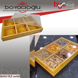 ACERO-32108 BAMBU BÖLMELİ SUNUMLUK ÇEREZLİK