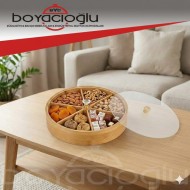 ACERO-32109 BAMBU BÖLMELİ SUNUMLUK ÇEREZLİK