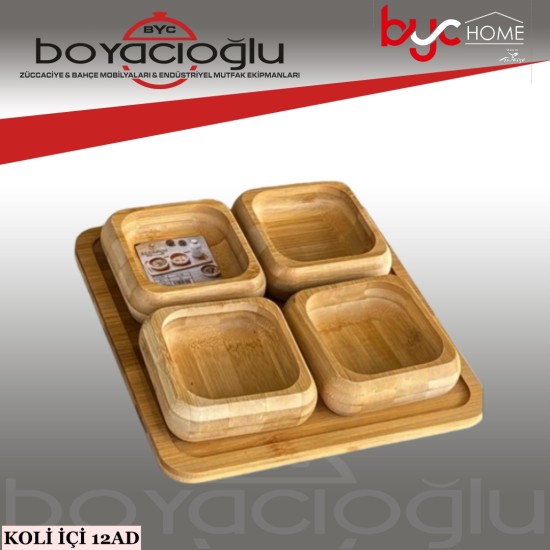 ACERO-32122 BAMBU TEPSİLİ ÇEREZLİK 4LÜ ACERO-32122 BAMBU TEPSİLİ ÇEREZLİK 4LÜ