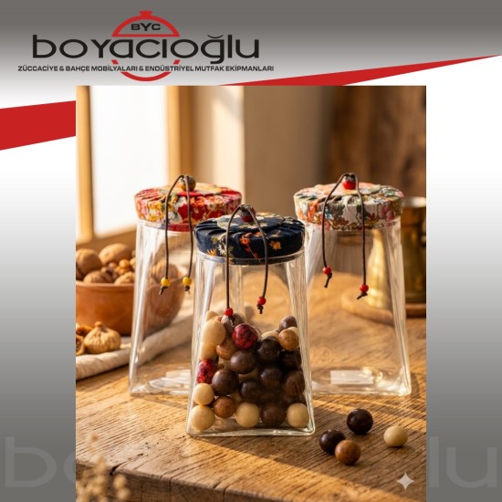 ACAR ACR-222 DEKORATİF CAM KAVANOZ 750ML