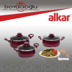 ALKAR TEFLON GÜVEÇ TENCERE SET 3 'LÜ