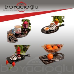 AHS-0083 AHŞAP MERMER GÖRÜNÜM TEPSİ