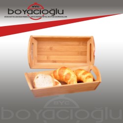 PAÇİ AHŞAP BAMBU KÜÇÜK EKMEK SEPETİ