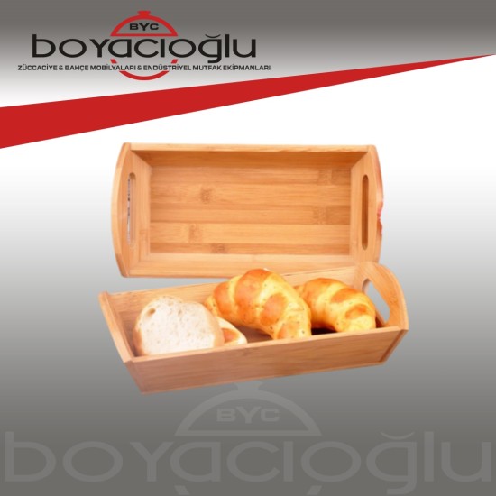 PAÇİ AHŞAP BAMBU KÜÇÜK EKMEK SEPETİ