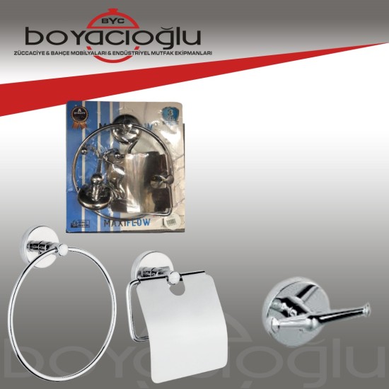 MAXİFLOW SARMAŞIK 3LÜ BANYO ASKILIK SETİ MAXİFLOW SARMAŞIK 3LÜ BANYO ASKILIK SETİ