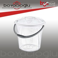 AKAY AK200 5NO KAPAKLI ŞEFFAF KOVA