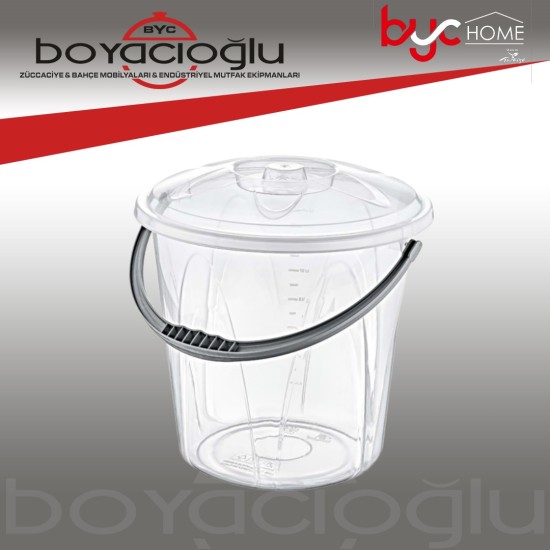 AKAY AK200 5NO KAPAKLI ŞEFFAF KOVA