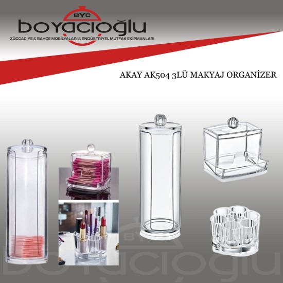 AKAY AK504 3LÜ MAKYAJ ORGANİZER AKAY AK504 3LÜ MAKYAJ ORGANİZER