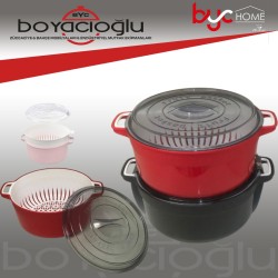 AKAY AK778 DÖKÜM TİP YUV. TENCERE SAKLAMA SÜZGEÇLİ