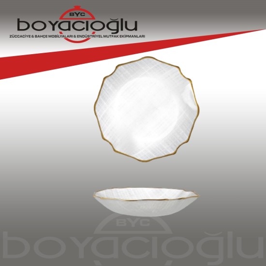 AKC423 DALGALI ÇUKUR CAM TABAK 20CM AKC423 DALGALI ÇUKUR CAM TABAK 20CM