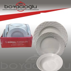 GÜRAL ALFA YEMEK TK SADE ROLYEFLİ- 24PRÇ