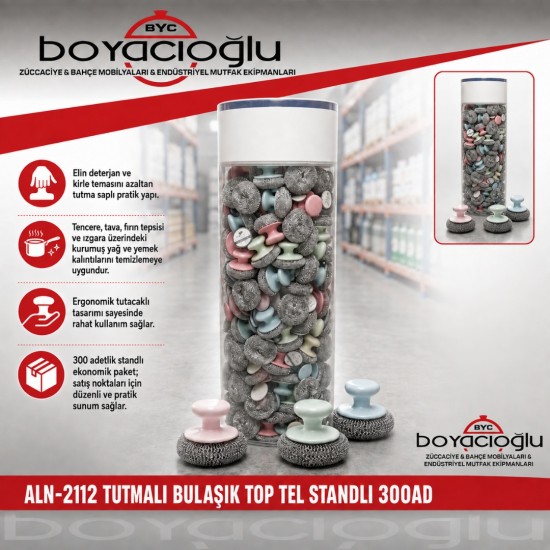 ALN-2112 TUTMALI BULAŞIK TOP TEL STANDLI 150AD
