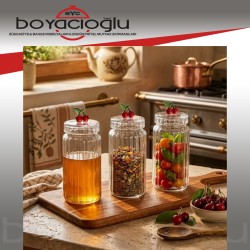 AMİSOS AMS4377 KİRAZ KAPAK CAM KAVANOZ 1100ML