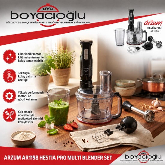 ARZUM AR1198 HESTIA PRO MULTİ BLENDER SET