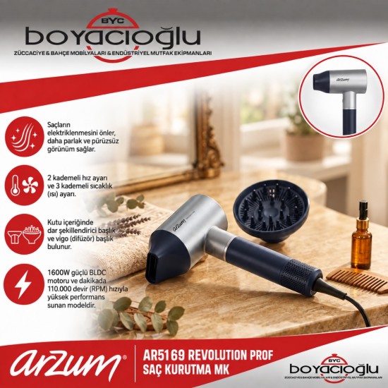 ARZUM AR5169 REVOLUTION PROF SAÇ KURUTMA MK