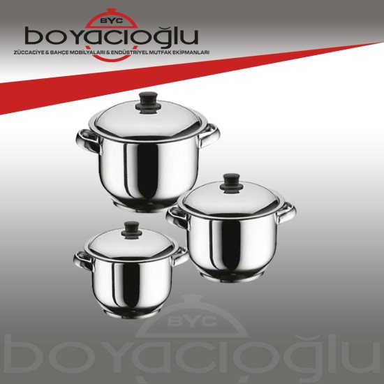 ARİAN ÇELİK TENCERE SET MİDDLE 3PRÇ 20-22-24