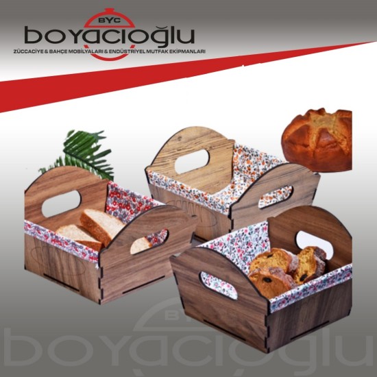ATK-003 AHŞAP EKMEK SEPETİ KARE