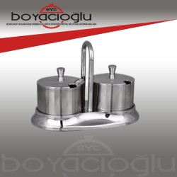 ATM-640 KROM PLS STAND 2'Lİ BAHARATLIK