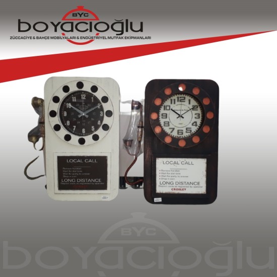 AYP-DA-006 GALAXY TELEFON AHŞAP DUVAR SAATİ AYP-DA-006 GALAXY TELEFON AHŞAP DUVAR SAATİ