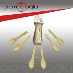 BARAN AHŞAP 6LI KÜÇÜK KAŞIK 13CM