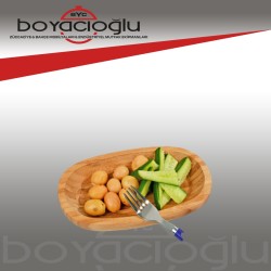 P-BAMBU-154 ORTA OVAL KAYIK TABAK (24,5*14,7*3)