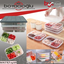 BERRA-508 SLİM 4 BÖLMELİ SAKLAMA KABI