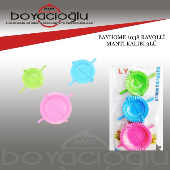 BAYHOME 1038 RAVOLLİ MANTI KALIBI 3LÜ BAYHOME 1038 RAVOLLİ MANTI KALIBI 3LÜ