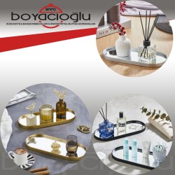 LEİLA BKZ-4010-4011-4012 AYNALI OVAL SUNUM TABAK