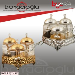 LEİLA AKS901 DİAMOND ÜÇGEN 3LÜ İSTEME KAVANOZU