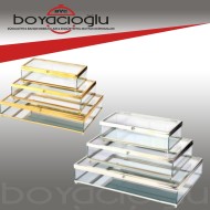 LEİLA BKZ-CM1902 DİKD. CAM SANDIK KUTU 29X18X7