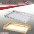 LEİLA LM4032AG DİKD. AYNALI TEPSİ 36X24