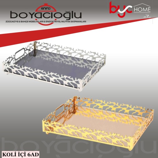 LEİLA LZ1041AG DİKD. AYNALI TEPSİ 20X28 LEİLA LZ1041AG DİKD. AYNALI TEPSİ 20X28