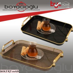 LEİLA ELİSA YALDIZLI TEPSİ FÜMA-SYH 31X44