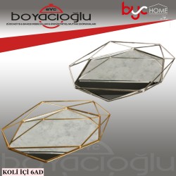 LEİLA PRİZMA AYNALI TEPSİ 46X32