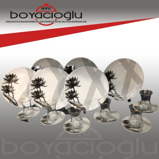 BLACK 18 PARÇA ÇAY SETİ BLACK 18 PARÇA ÇAY SETİ